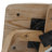 Hoxha Leather Square Counter Stool With Stained Poplar Wood Frame And 360-Degree Swivel Hoxha Collection-1281009137