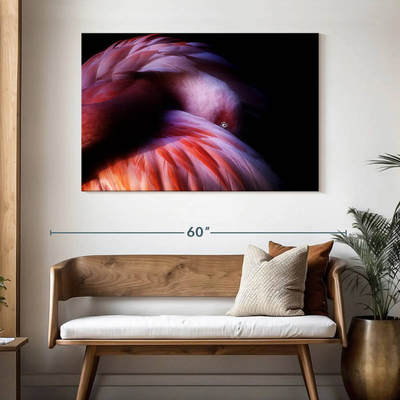 Flamant rose dégradé Brampt, H 32 po x l 48 po