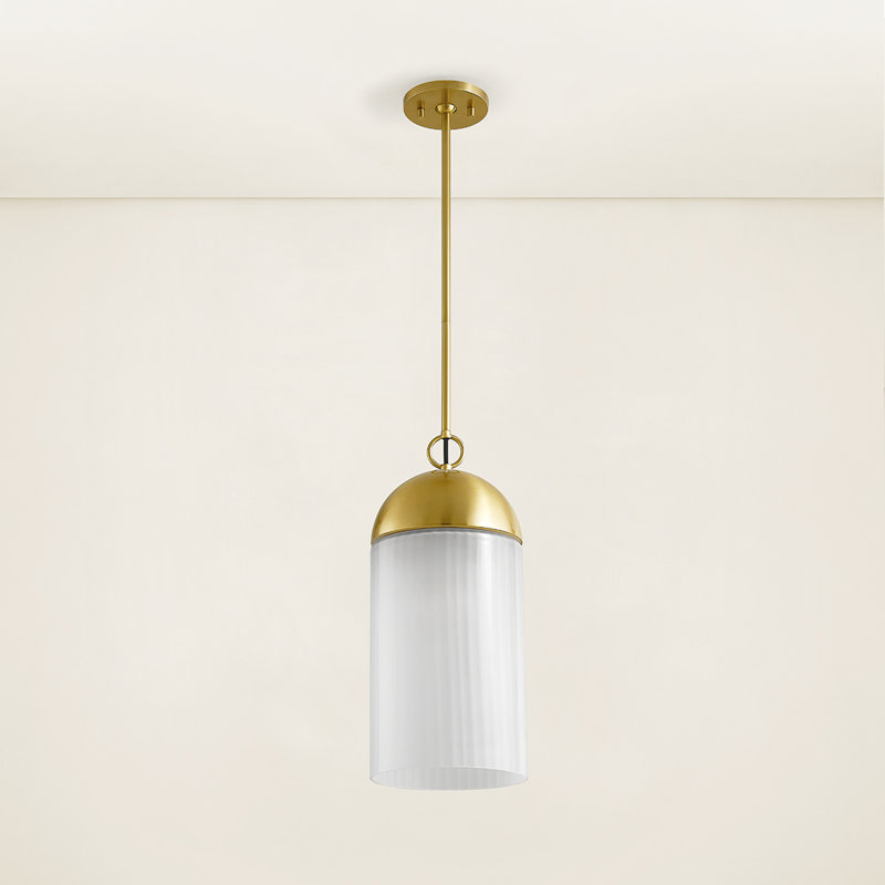 Luminaire suspendu 1 lumière Emory, Laiton vieilli