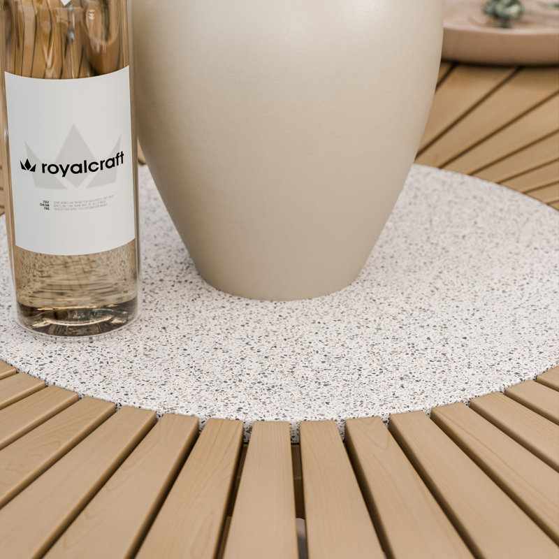 Roma 6 Seater Rope Dining Set Terrazzo Insert