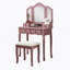 Ensemble coiffeuse et tabouret en bois