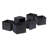 Foldable 6-Piece Fabric Decorative Storage Basket in Black Finish, 8.78'' H X 10.9'' W X 10.01'' D-50762837-50762836