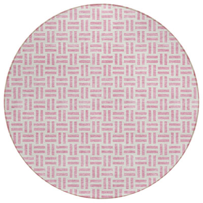 Tapis intérieur lavable rond 8 po