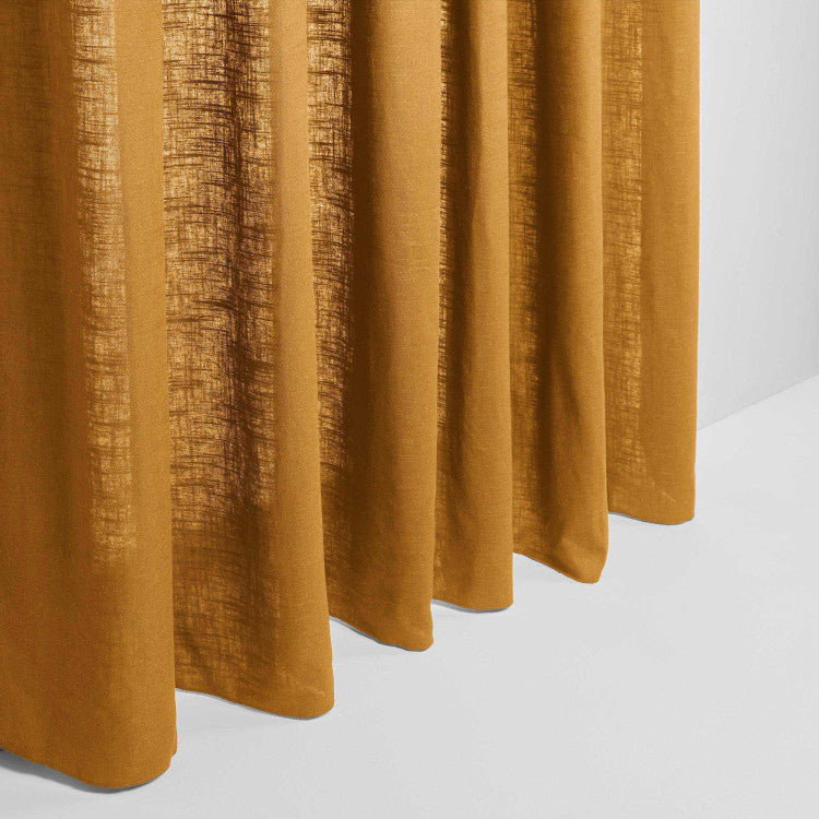 Bellavista Semi Sheer Curtain Single Panel, Width 350 x Drop 280cm, Ochre