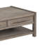 Élégante table basse de 50 po, aucun assemblage requis, finition chêne blanc