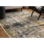 Tapis abstrait jaune et bleu Hoquiam-979389873