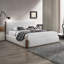 Lit plateforme beige bouclé King Size