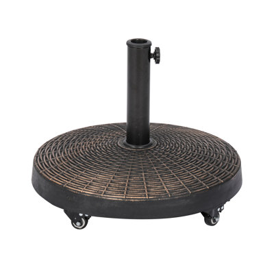 Frizzleburg 50 Lb. Resin Free Standing Umbrella Base with Wheels