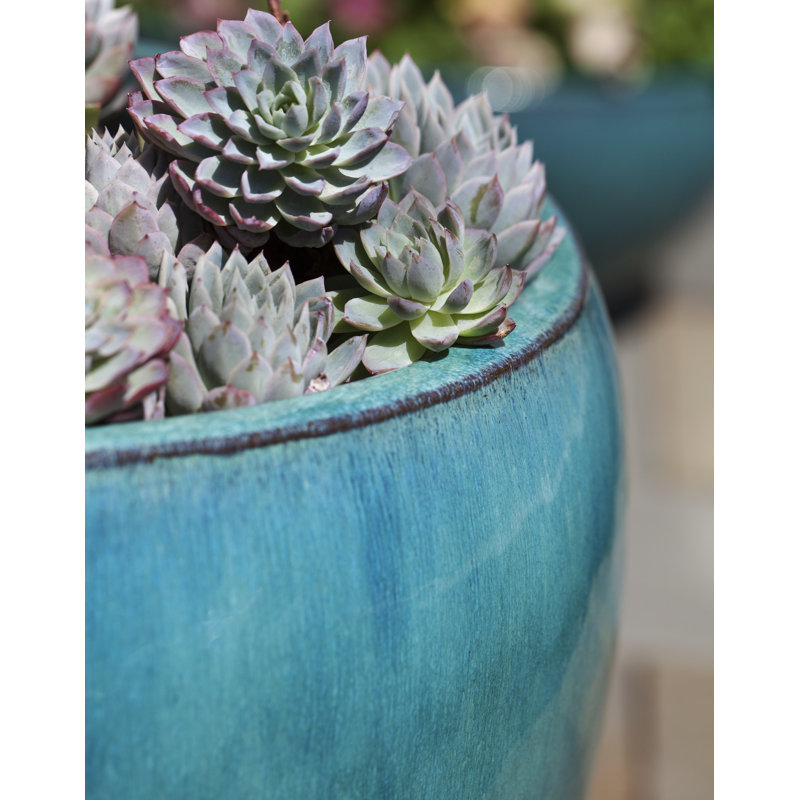 Ensemble de pots à fleurs en terre cuite 3 pièces Denison, Aigue-marine