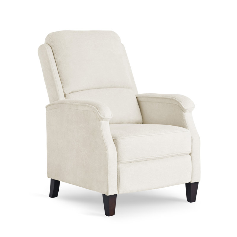 Fauteuil inclinable manuel rembourré pour le salon, Chenille beige