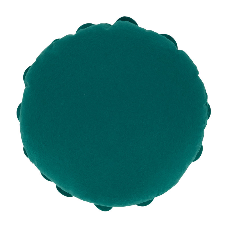 Felt Collection Appliqued Throw Pillow, 13" H x 13" W, Jasper Green