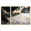 «Abstract Geode Gold and Green Marble III», reproduction sur toile 3 pièces-119275790-87918022-87918021