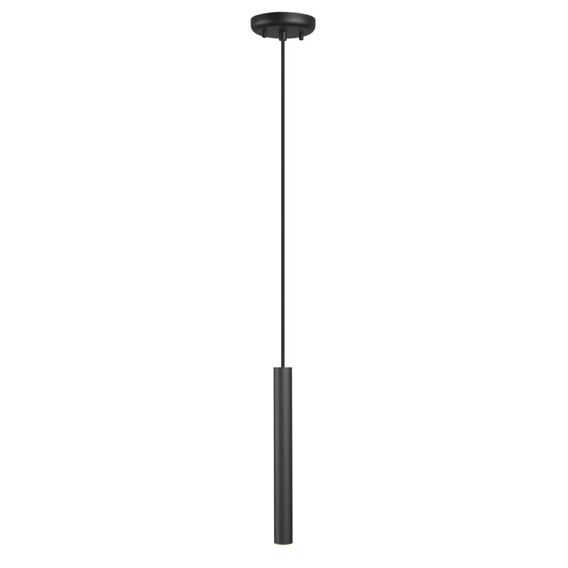 Luminaire suspendu 1 lumière Normani, Noir mat, H 12 po x l 4,75 po