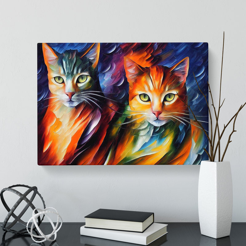 Cat - Wrapped Canvas Print, 50cm H x 76cm W x 3cm D