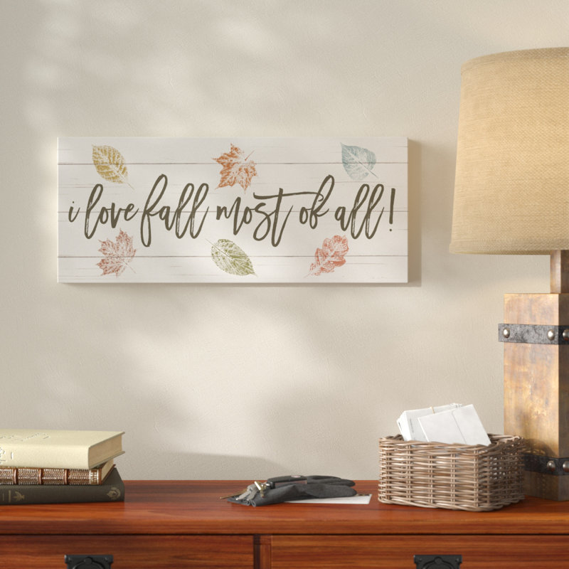 « harvest sentiments sign i », art textuel sur toile tendue, H 14 po x l 32 po x P 2 po