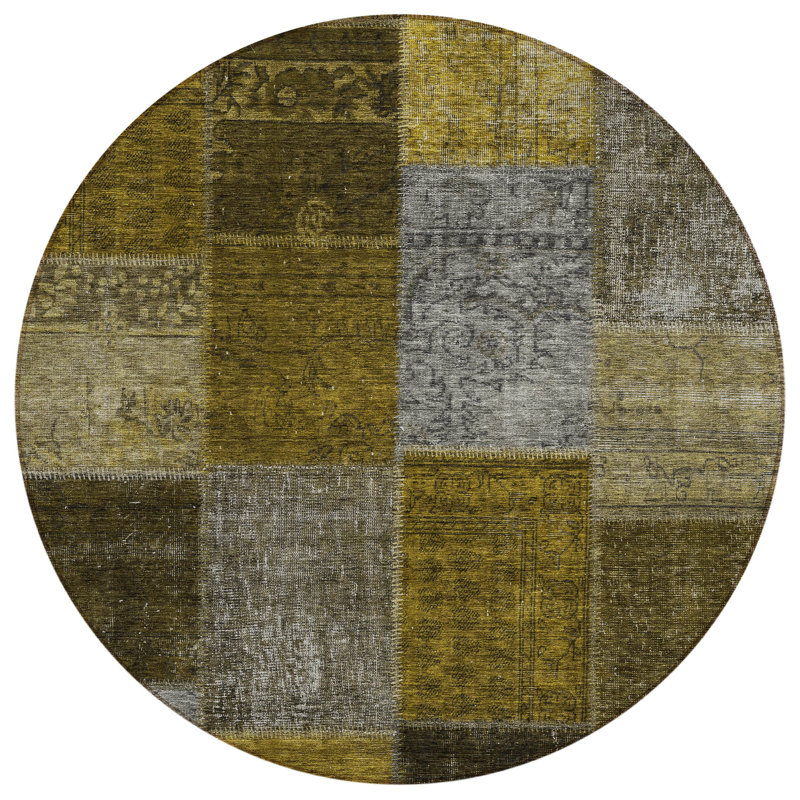 Tapis intérieur lavable rond 8 pi