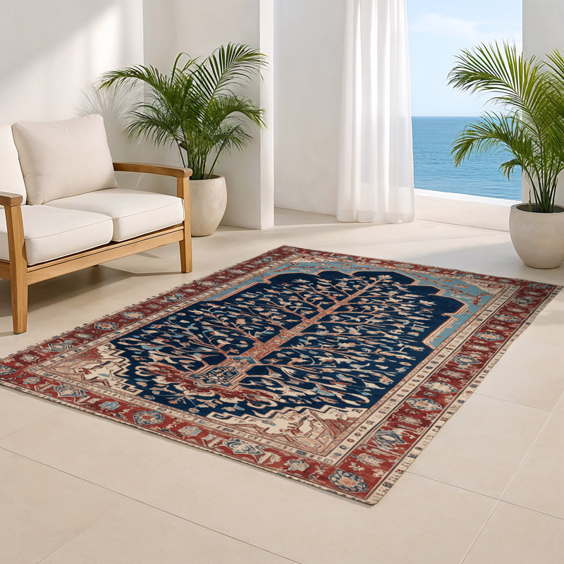 Tapis d'intérieur et d'extérieur gris Persian, Rectangulaire 2 pi x 3 pi