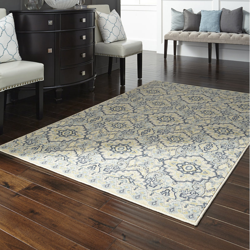 Montville Damask Indoor Rug, Rectangle 5' x 8'