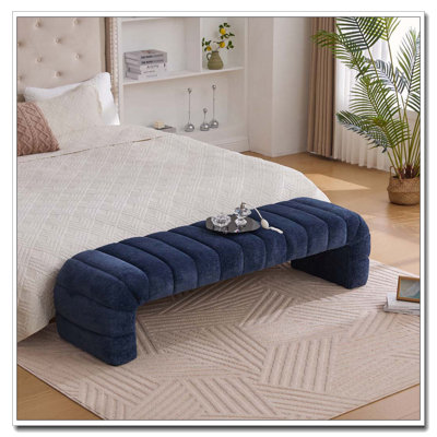 Banc rembourré en chenille
