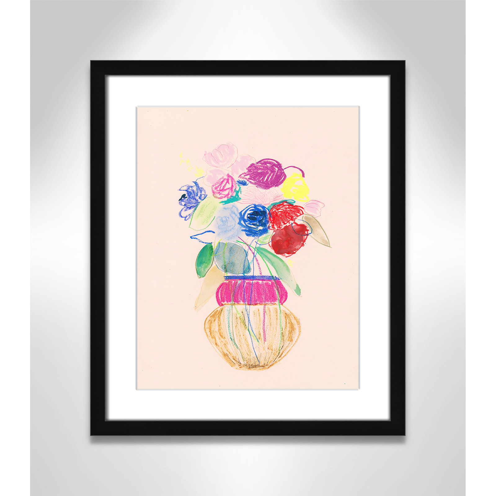 Simple Floral Collection "Simple Floral II" Print by Bea Dina, White, 19" H x 16" W x 1.25" D