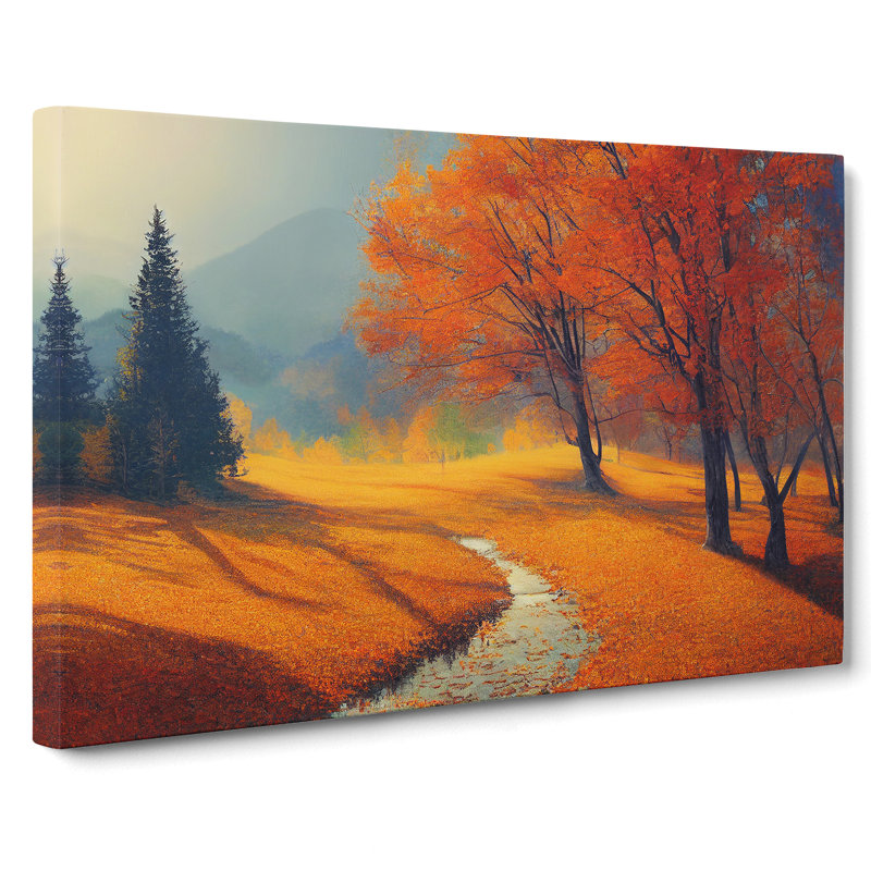 Overwhelming Autumn Forest - Wrapped Canvas, 35cm H x 50cm W x 3cm D