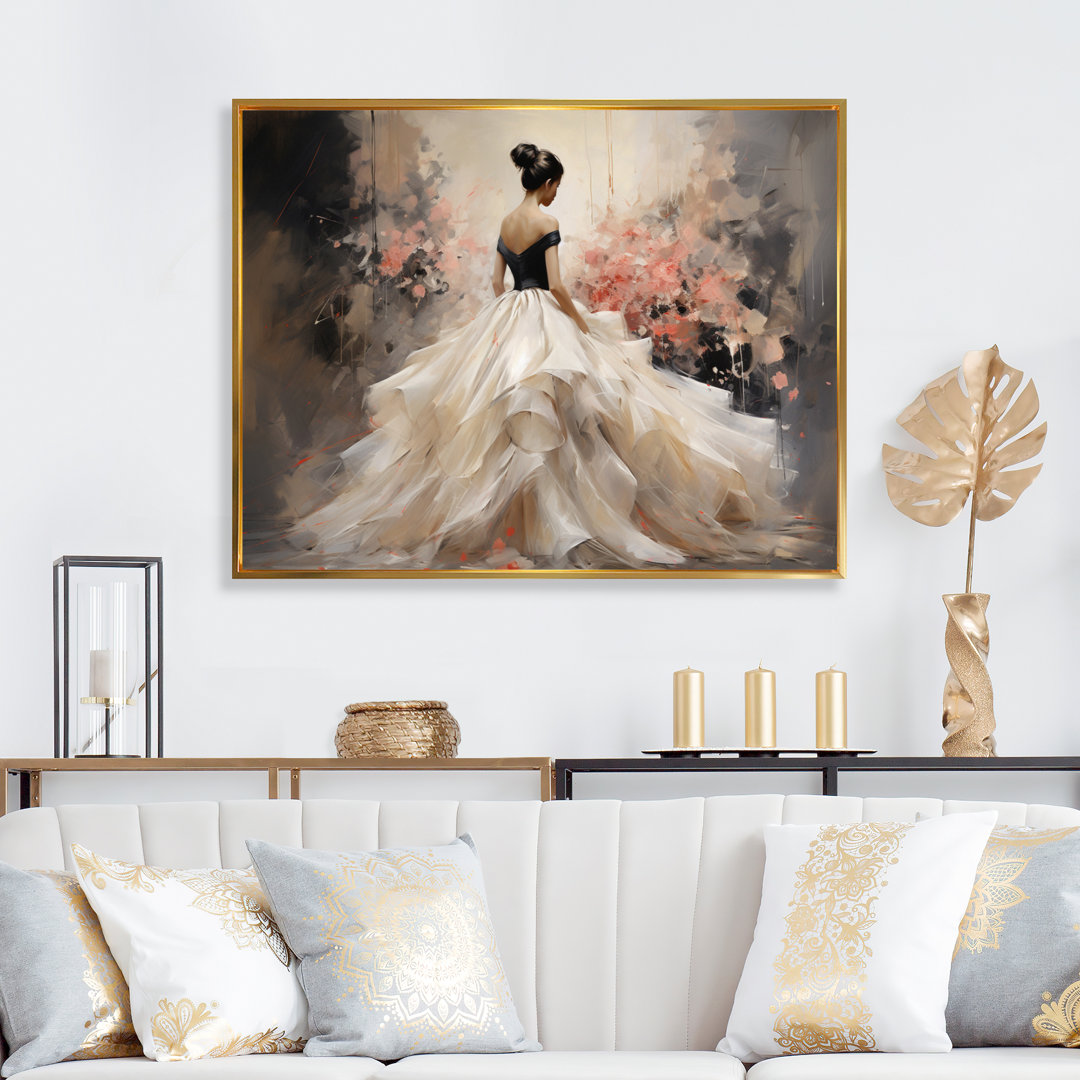 Fashion Pink Dress Elegance Unveiled III - Fashion Wall Art Red Barrel Studio®