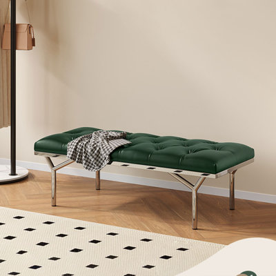 Banc rembourré vert