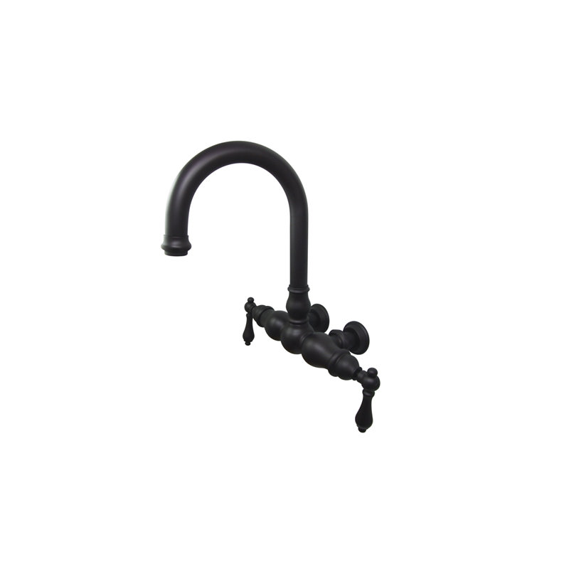 Hot Springs Double Handle Wall Mounted Clawfoot Tub Faucet, Oil Rubbed Bronze
