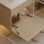 Petit meuble-lavabo flottant simple avec lavabo, parfait pour les espaces compacts et le design moderne