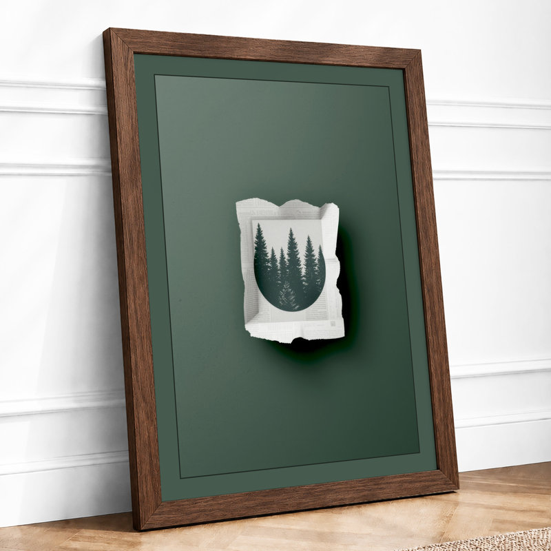 Forest Window Scandinavian - Framed Print, Walnut, A1 - 84.1 x 59.4 cm