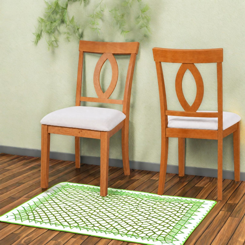 Chaises de salle à manger rembourrées Comfort, style moderne en bois d'hévéa pour petite cuisine