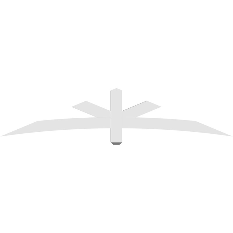 Support de pignon Alberta Alberta, H 17,5 po x l 84 po (pas: 5/12), P 4 po x F 4 po, PVC