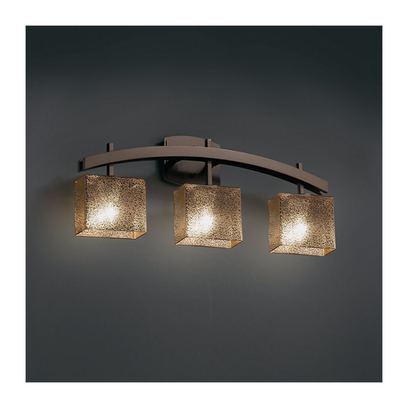Éclairage pour meuble-lavabo 3 lumières Casson, Bronze foncé, Tissage