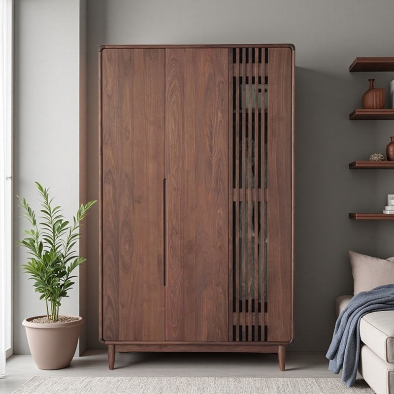 Armoire américaine de style noyer rétro