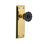 New York Plate with Crystal Black Door Knob
