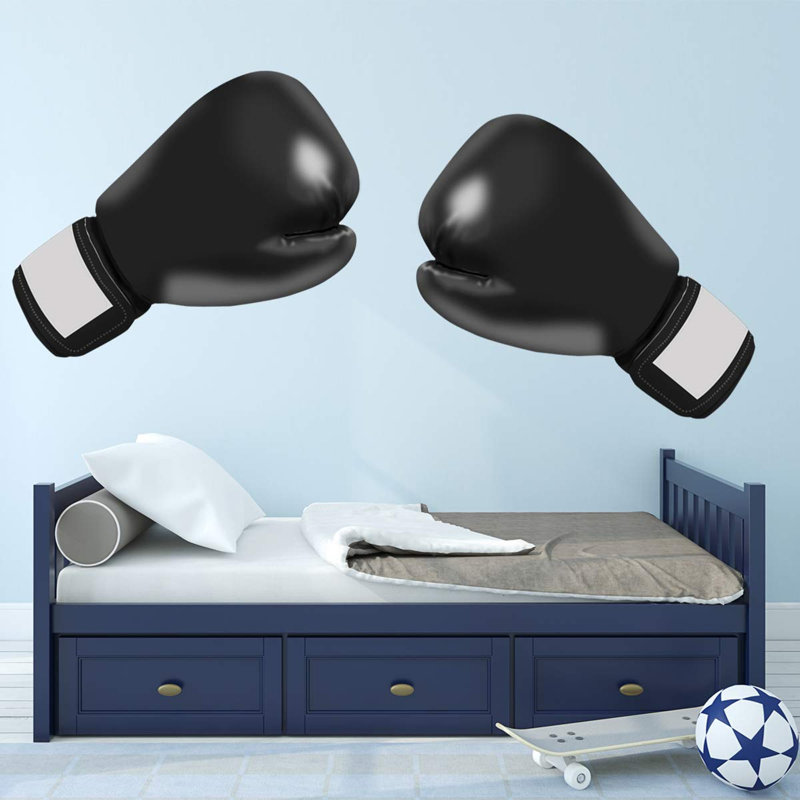 Adhésif décoratif gants de boxe Home Gym, H 48 po x l 30 po, Noir