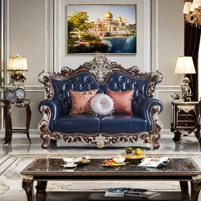 80.7'' Leather Loveseat