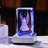 3D Crystal Guardian Angel Figurine With Colourful Light Base