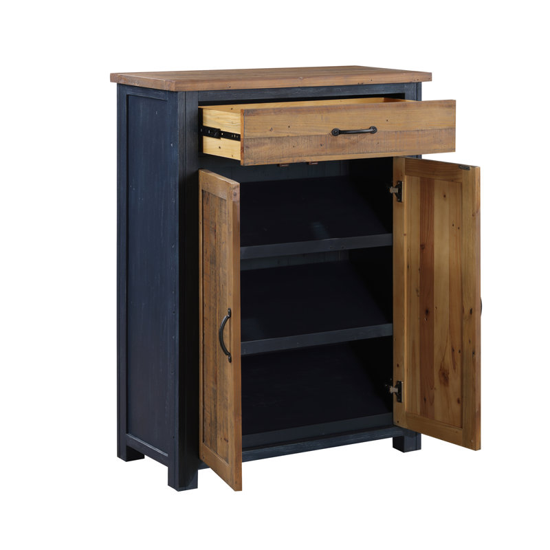 12 Pair Shoe Storage Cabinet, Blue