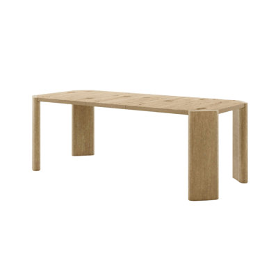 84" W Contemporary Dining Table, Oak