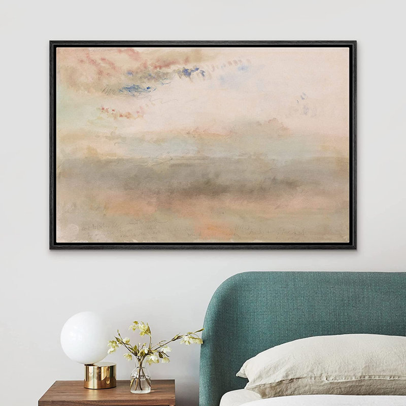" Pastel Watercolor Tan Paint ", Black, 16" H x 24" W x 1.5" D