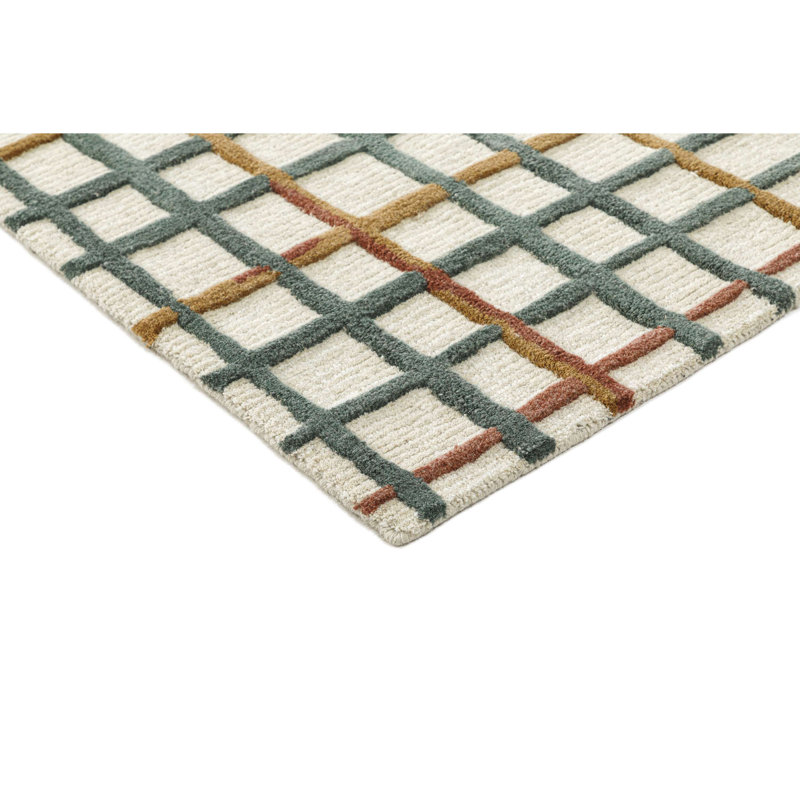 Polychrome Rug: Modernist Hand Tufted Rug in Multi, Rectangle 2' x 3'