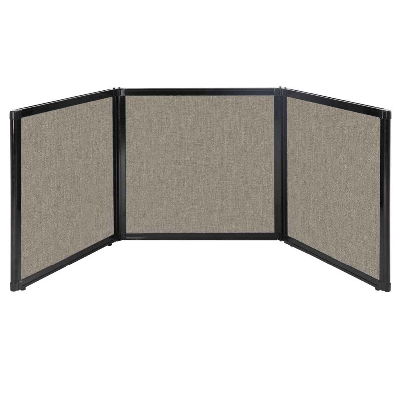 Présentoir de table pliable Versare, H 24 po x l 78 po x P 3 po, Brun clair