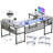 Manasa 83" U-Shape Computer Desk with LED Light Strip and Sockets-1195743776