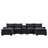 123*55"Modern U-Shaped Sectional Sofa With Console
