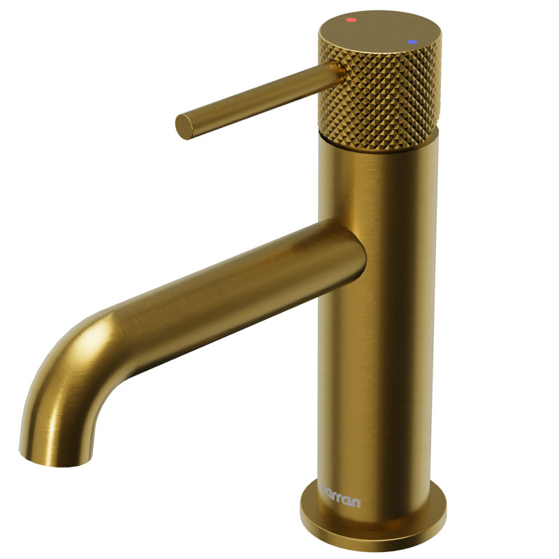 Tryst Single-handle Bathroom Faucet with Drain Assembly, Gold