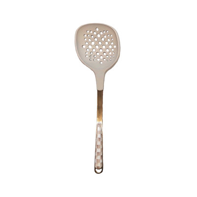 Mocha Check Slotted Turner