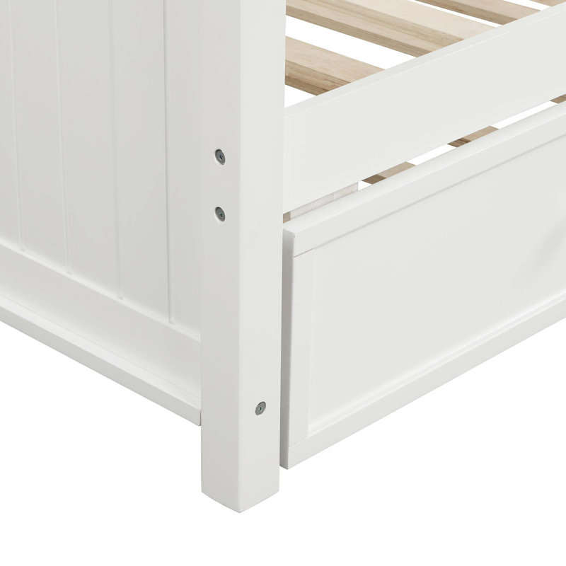 Lit de jour simple avec couchette Antonett, Blanc