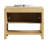 36'' Freestanding Cabinet With 2 Doors&Open Shelf, Carrara White Sintered Stone Top, NO Basin, NO Faucet And Drain, Brown Oak Woodgrain Color