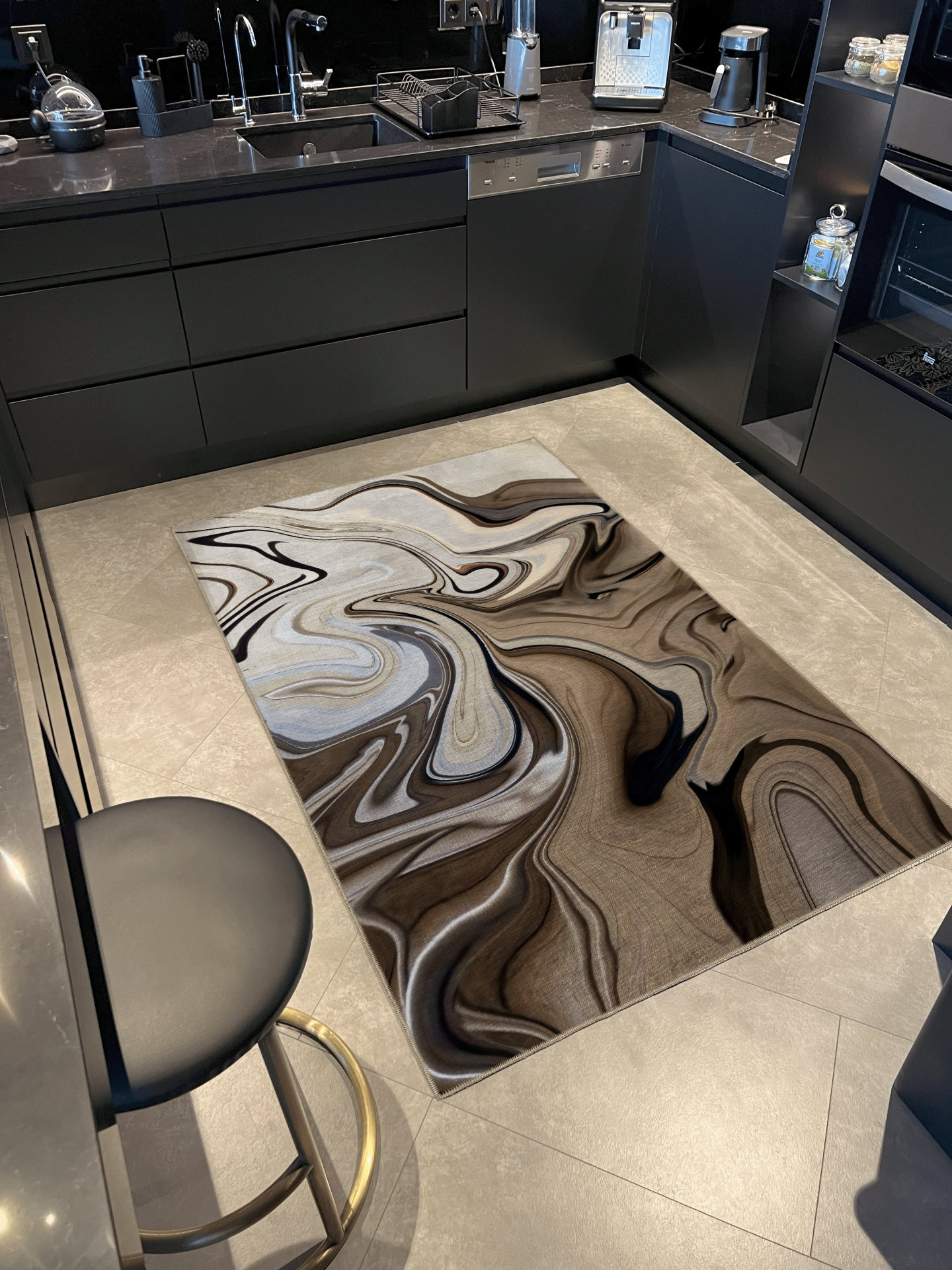 Orren Ellis Mira Beige-Brown Themed Multi-Colored Abstract Patterned ...